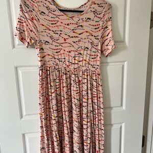 Pink Chicken Multicolor Friendship Bracelet Kids Dress